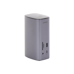 HUB USB-C (Docking Revodok Pro) 12 en 1 | 2 USB-A 3.0 | 1 USB-C PD Carga 100W | 1 USB-A 3.1 | 1 USB-C 3.1 | HDMI 4K | HDMI 8K Ultra HD | Display Port 4K | RJ45 (Gigabit) | Lector Tarjeta SD + Micro SD (TF) | Jack Audio 3.5mm.