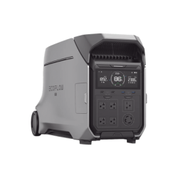 Estación de Energía Portátil DELTA PRO 4096Wh Litio LFP / 5 AC 4000W (8000W Pico) / 2 USB-C 100W / Capacidad para Aumentar Respaldo / Cargador de Coche 10A a 12.6V / Conectividad WiFi y Bluetooth (App) / Carga Solar 2600W Max. (2 Puer