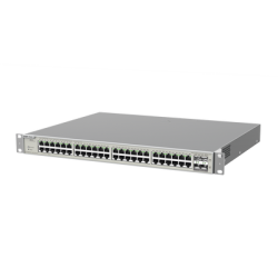 Switch Administrable Capa 3 con 48 puertos Gigabit PoE 802.3af/at + 4 SFP+ para fibra 10Gb, gestión gratuita desde la nube, 740W