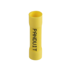 Conector de Empalme a Tope, Para Cables de 12 a 10 AWG, De Vinilo Aislado, Color Amarillo, Paquete de 25 Piezas