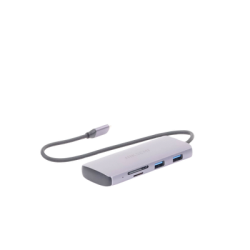 Hub (Adaptador) USB - C / 8 en 1 / 1 Salida HDMI (4K) / 1 Salida USB 2.0 / 3 Salidas USB 3.0 / 1 Salida SD (Memoria SD) / 1 Salida TF (Micro SD) / 1 Entrada USB - C (Carga Rapida / 100 Watts)