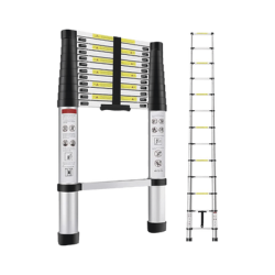 Escalera Telescópica de Aluminio de 3.8 Metros de Altura