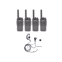 Kit de 4 radios TX500 con 4 accesorios de audio TXEHK