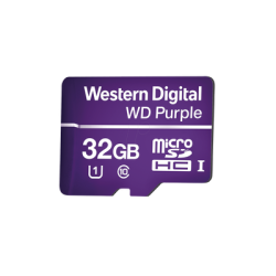 Memoria microSD de 32GB PURPLE, Especializada Para Videovigilancia, 10 VECES MAYOR DURACIÓN, 3 AÑOS DE GARANTIA