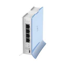 (hAP lite TC) 4 Puertos Fast Ethernet, Wi-Fi 2.4 GHz 802.11 b/g/n y base tipo Torre