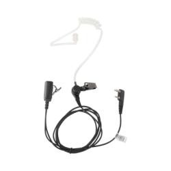 Micrófono - audífono de solapa con tubo acústico transparente para KENWOOD TK3230/3000/3402/3312/3360/3170,NX240/340/220/320/420 con tubo acústico de PU (grado médico)