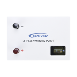 Batería de Litio LiFePO4 12.8Vcc, 100Ah, 1.28KwH, Pantalla LCD para Monitoreo Local, Carcasa Metálica