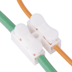Conector tipo PUSH de 2 Contactos / Para una Conexión Rápida / Puentes de Cables