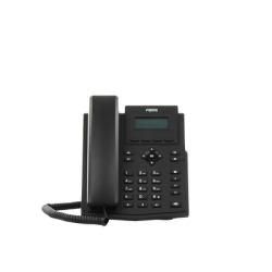 Teléfono IP empresarial para 2 lineas SIP con pantalla LCD, Códec Opus, conferencia de 3 vías, PoE.