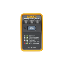 Probador de Tomacorriente Eléctrico Estándar o GFCI, Con LEDs de Alto Brillo y Gráfico Incluido Para Verificar Rápida y Fácilmente el Cableado 