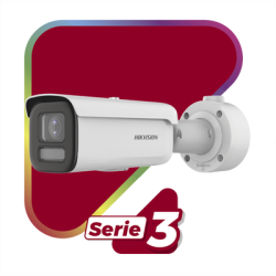 Bala IP 4 Megapixel / Imagen a Color 24/7 / Lente 2.8 - 12 mm / Luz Blanca 60 mts / WDR 130 dB / Exterior IP67 / IK10 / Captura Facial / Videoanaliticos / AcuSense