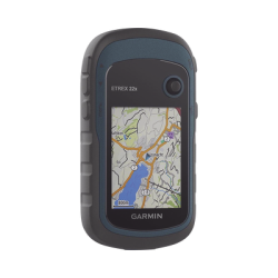 GPS portátil eTrex22x con mapa base precargado, almacena hasta 2000 puntos de interés, e incluye función de cálculo de áreas.