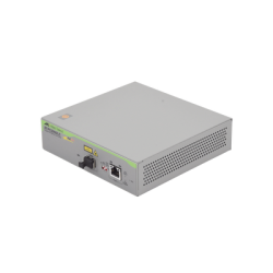 Convertidor de medios Gigabit Ethernet PoE+ a fibra óptica, conector LC, multimodo (MMF), distancia hasta 550 m