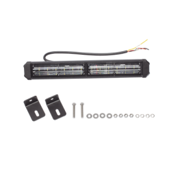 Barra de Luz de Advertencia, 2 Módulos de 6 LED, 11 Pulgadas Ámbar