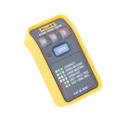 Probador de Tomacorriente Eléctrico Estándar o GFCI, Con LEDs de Alto Brillo y Gráfico Incluido Para Verificar Rápida y Fácilmente el Cableado 