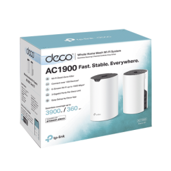 Kit 2 Routers Inalámbricos MESH Interior para Hogar / Doble Banda Wi-Fi 5 AC1900 Mbps / 3 Puerto Gigabit WAN/LAN / 3 Antenas Internas / Administración Mediante la App Deco (iOS, Android) 