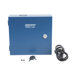 Fuente de Poder Profesional HEAVY DUTY @ 16 Amperes / 8 Canales / Hasta 2A por Salida / Ajuste independiente de 11 a 15 Vcc por Salida / Protección Contra Sobrecargas / Filtro de Ruido Especial para Cámaras 4K.