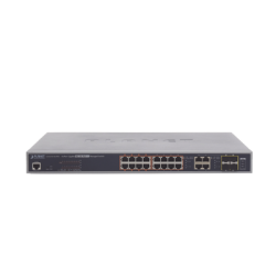 Switch administrable L2, 16 puertos 10/100/1000T Ultra PoE + 4 puertos Gigabit Combo TP/SFP