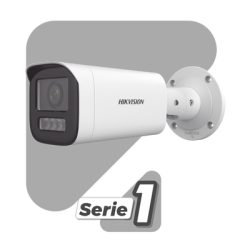 Bala IP 4 Megapíxel / Lente Motorizado 2.8 a 12 mm / Dual Light (50 mts IR + 50 mts Luz Blanca) / ACUSENSE Lite / Microfono Integrado / Exterior IP67 / WDR 120 dB / PoE / ONVIF / Micro SD