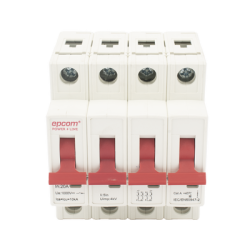 Protección Térmica 4P, 20A,  Corriente Directa  1000 Vcc para Aplicación Fotovoltaica Montaje Riel DIN