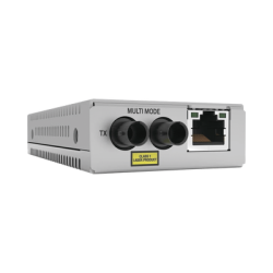 Convertidor de medios Fast Ethernet a fibra óptica, conector ST, multimodo (MMF), distancia hasta 2 km