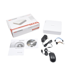 DVR 1080P Lite / 4 Canales Turbo HD + 1 Canal IP / H.264+ / Hik-Connect P2P / 1 canal audio / Salida de video FULLHD
