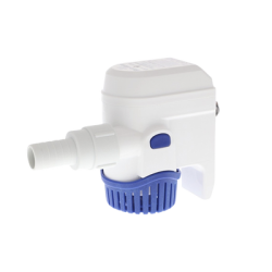 Bomba sumergible de achique automatizada de 1100 galones por hora, para conexión de 24 Volts de corriente directa.