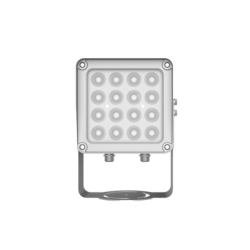 Lampara IR de Luz Continua / 16 Lámparas LED / Distancia Efectiva 16 a 25 metros / Cobertura 40° / Exterior IP66