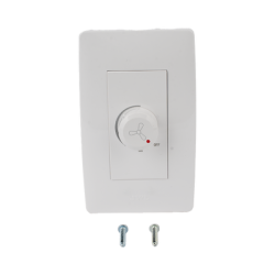 Dimmer Rotativo para Ventilador / 300 W 127 V CA / Color Blanco.