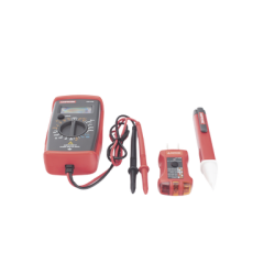 KIT Básico 3 en 1 con Multímetro Digital + Detector de Tensión sin Contacto + Comprobador de Fase GFCI