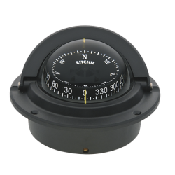 Brújula serie Voyager en color negro, cuenta con iluminación nocturna color verde.