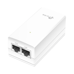 Inyector PoE Pasivo de 48V (18 Watts) / 2 puerto 10/100/1000 Mbps / Plug and Play / Montaje en Pared