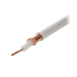 Carrete de 100 metros de Cable Tipo RG58AU, con Forro Blanco 