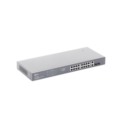 Switch no administrable de 16 puertos 10/100/1000Mbps y PoE af/at, 2 puertos SFP hasta 250W.