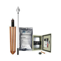 Kit de Pararrayo con Punta en Acero Inoxidable con Diámetro de Protección de 160 metros. 