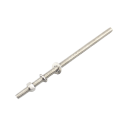 Kit de 10 Varillas Roscadas de 3/8 x 6.5 in, con Arandelas Planas, Arandelas de Seguridad y Tuercas. 