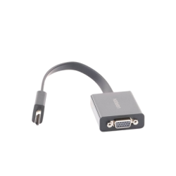Adaptador HDMI a VGA / Resolución 1080P / Audio 3.5mm / Con Puerto Micro USB para Alimentación / Plug &  Play / No Requiere Controlador / ABS / Flexible y Duradero 