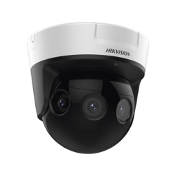 PanoVu Series / Vista Panorámica 180° / 16 Megapixel en Total / 4 Lentes 2.8 mm (4 Lentes 4 Megapixel) / 20 mts IR / Exterior IP67 / IK10 / 12 Vcc / PoE+ / Micro SD