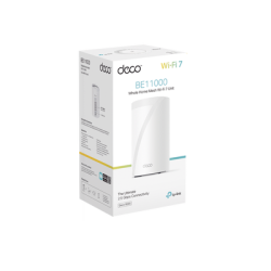 Router Inalámbrico MESH Interior para Hogar / Triple Banda Wi-Fi 7 BE9300 Mbps / 2 Puerto 2.5 Gigabit WAN/LAN / 4 Antenas Internas / Operación Multi-Link MLO / Administración Mediante la App Deco (iOS, Android) / HomeShield