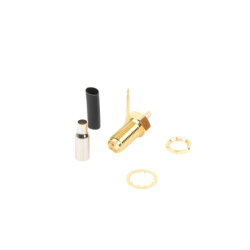 Conector SMA Hembra Inverso / Chasis en D Plano, Anillo Plegable / Cable RG-316 .