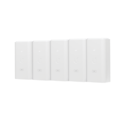 5 Unidades del Adaptador PoE Ubiquiti de 24 VDC, 0.5 A con puerto Gigabit, color blanco