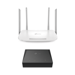 Kit de ONU Gigabit XZ000G3 con Router Router Inalámbrico ISP doble banda AC, Hasta 1167 Mbps, 4 antenas externas omnidireccional, Puertos Gigabit
