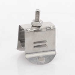 Sujetador de doble click para cable coaxial de 1/2 paquete de 10 piezas.