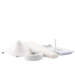 Kit Amplificador de Señal Celular DOBLE banda de frecuencia / Mejora las llamadas convencionales / Soporta los datos de las tecnologías 2G y 3G de TELCEL, AT&T y MOVISTAR / Puede cubrir hasta dos espacios de 300 m2 cada uno.