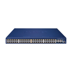 Switch Administrable Stacking Capa 3, 48 Puertos PoE Gigabit 802.3at, 6 Puertos SFP de 10 G, Incluye Fuente Redundante de 55 V cc