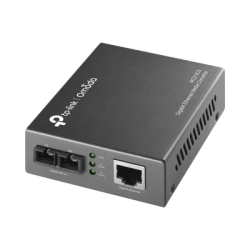 Convertidor Fibra Óptica Monomodo / 1 Puerto RJ45 10/100/1000 Mbps / Puerto Fibra Óptica SC 1000 Mbps / Hasta 20 Km / Plug and Play