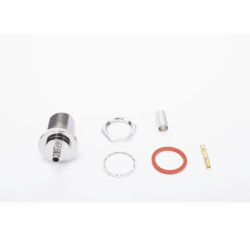 Conector N Hembra Hermético, montaje Frontal para panel en 2D Plano.