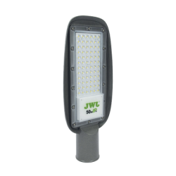 Luminaria LED de 50 W/ 100 - 265 V CA ~50/60 Hz / Fotocelda / Color Blanco/ Dimensiones 160 x 390 x 78 mm / Ángulo de Luz 135°.
