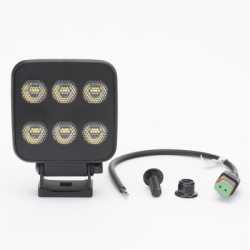 Luz de Trabajo Ultra brillante Cuadrada, 6 LED, 6552 Lúmenes, 12-24 Vcd