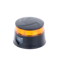 Baliza LED Recargable, Compacta y Discreta, Color Ámbar, Con Montaje Magnético y de Succión